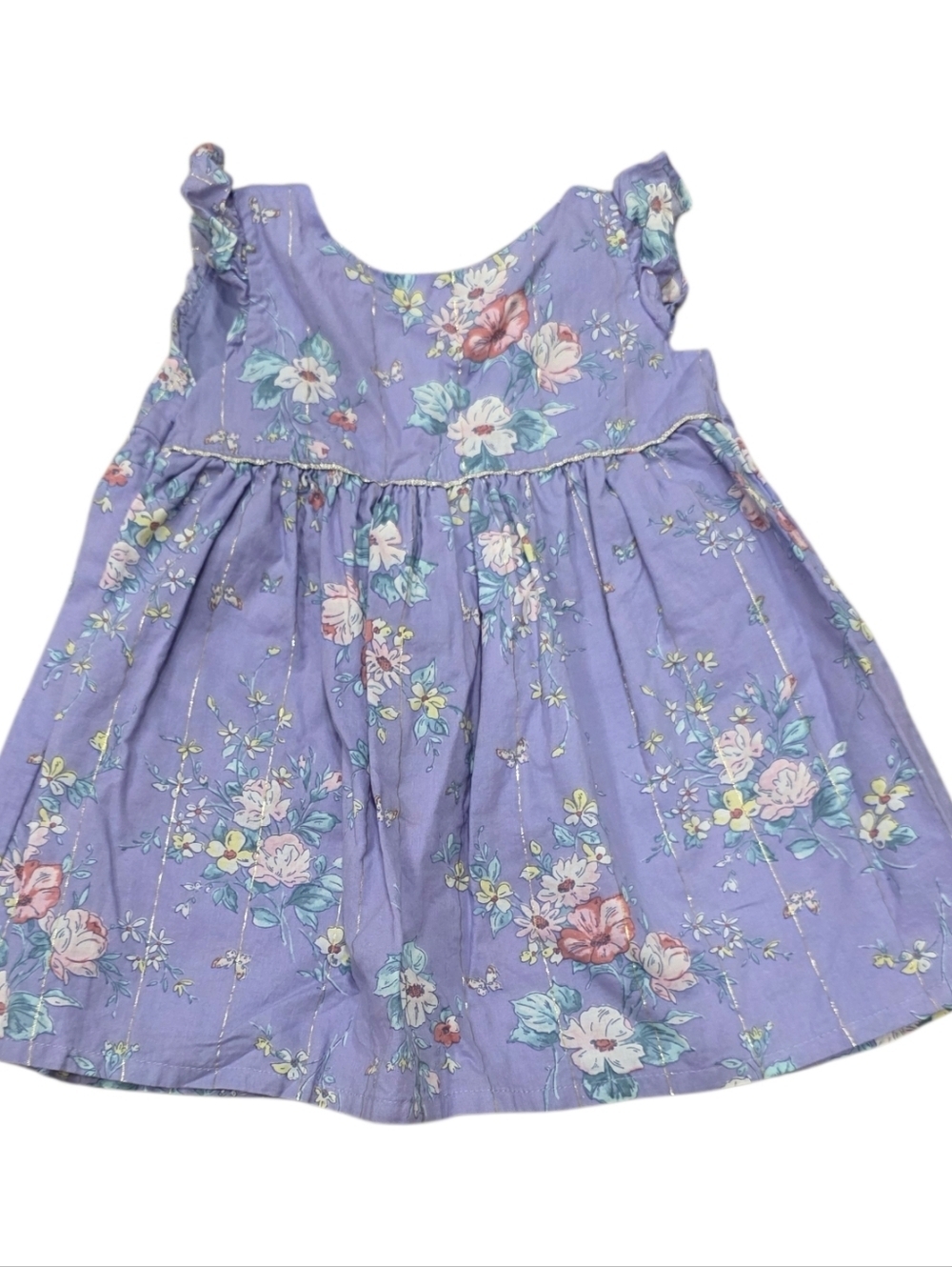 OshKosh B'gosh Lavender Floral Dress with Pastel Accents 12 Months